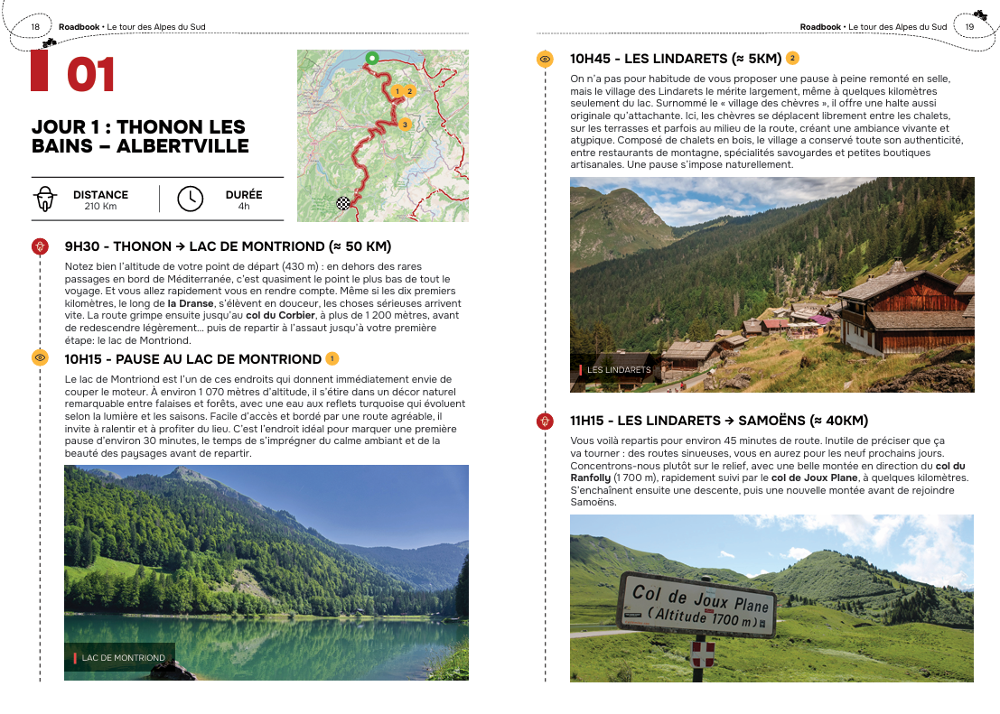 Roadbook - Le Tour des Alpes du Sud à moto