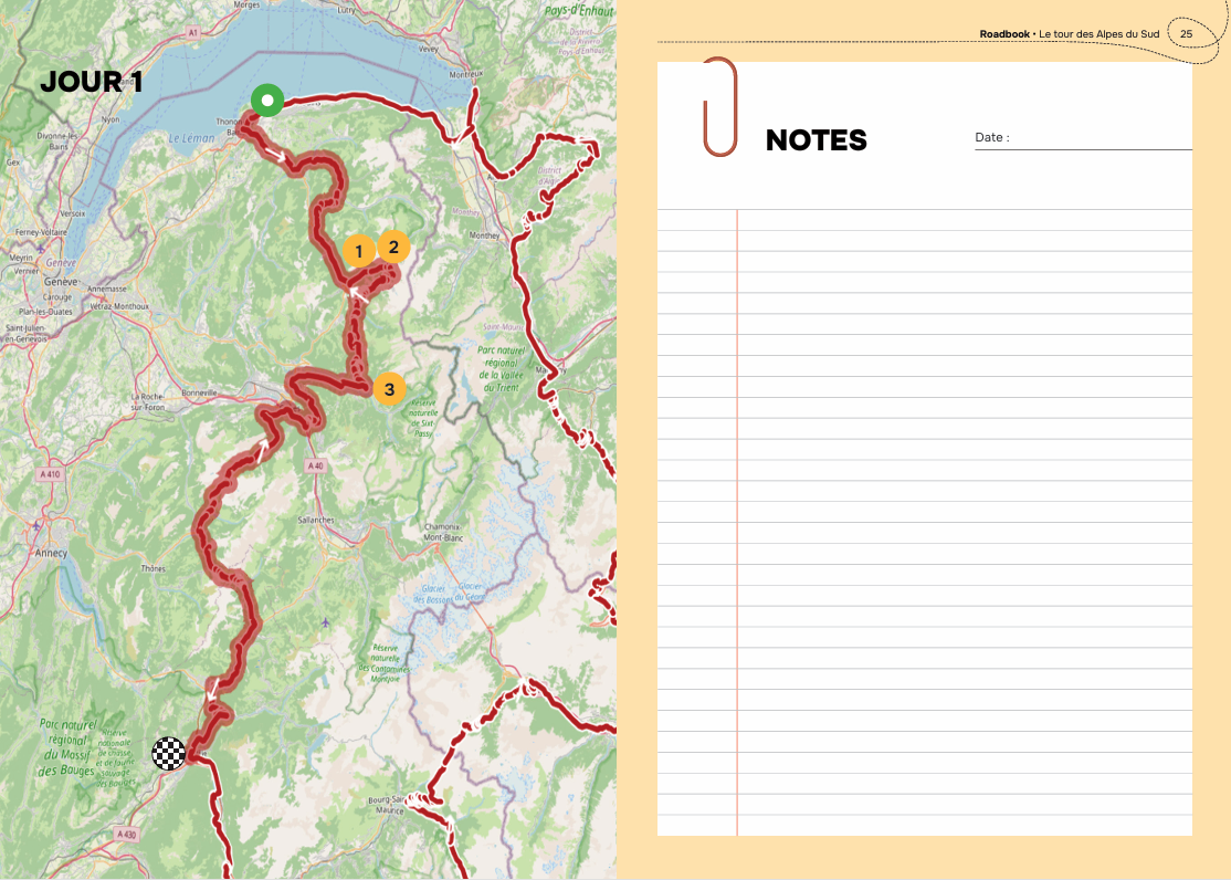 Roadbook - Le Tour des Alpes du Sud à moto