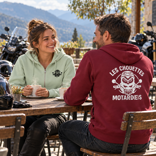 Felpa con cerniera Gufi Motociclisti