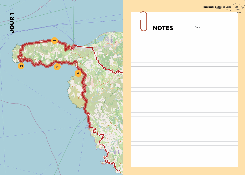 Roadbook - Le Tour de Corse à moto