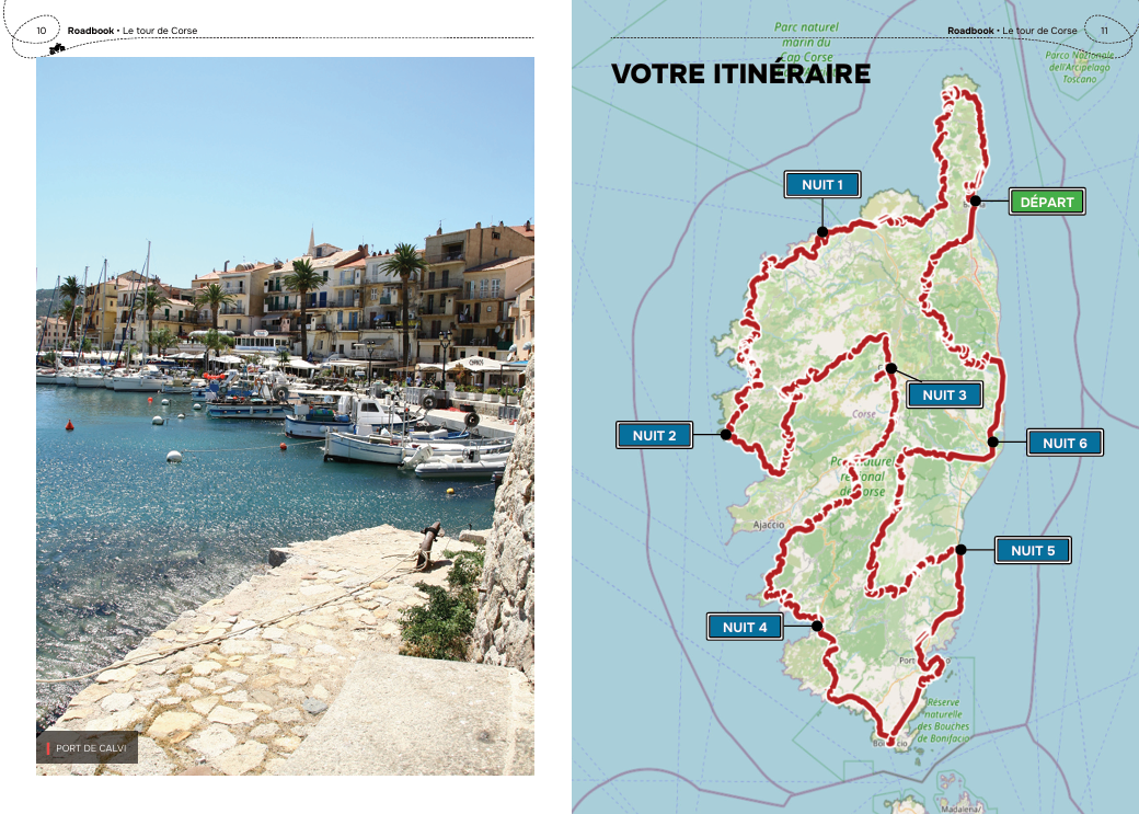 Roadbook - Le Tour de Corse à moto