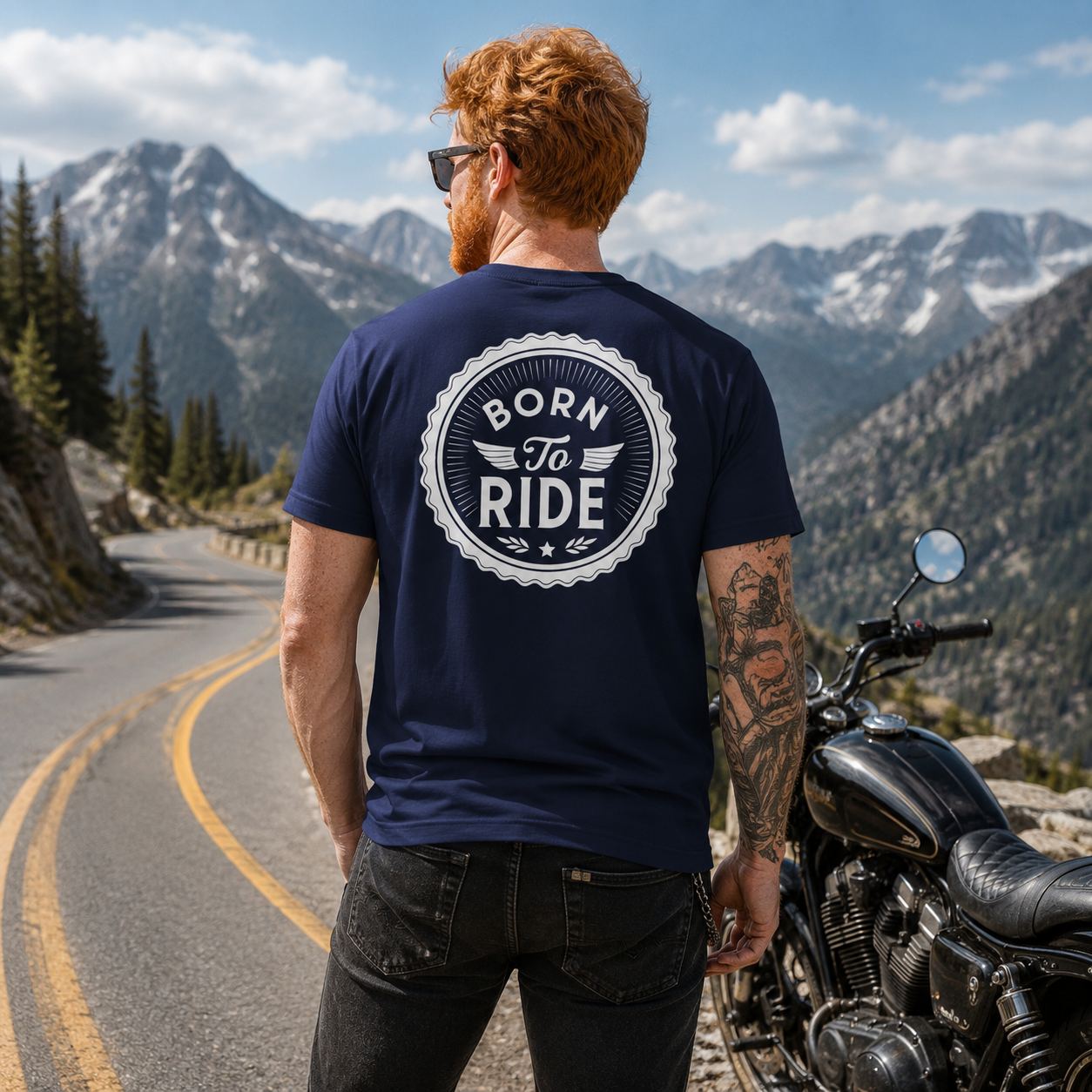 T-shirt homme - Born to ride