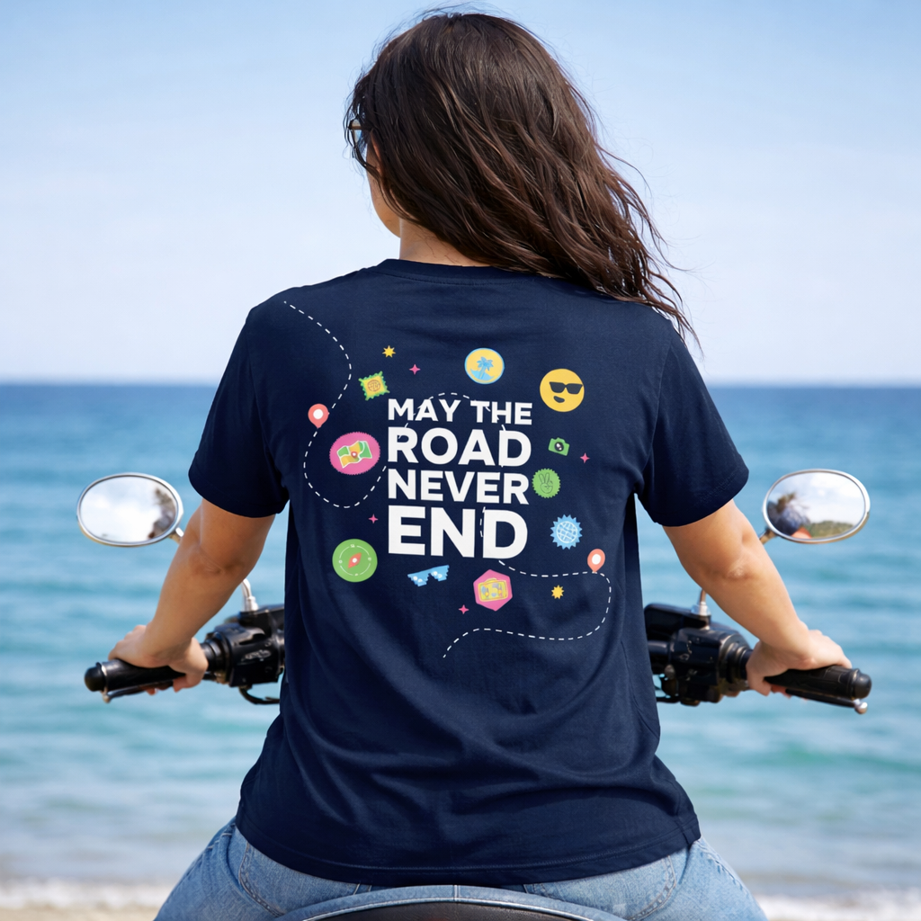 T-shirt moto femme - Horizons colorés