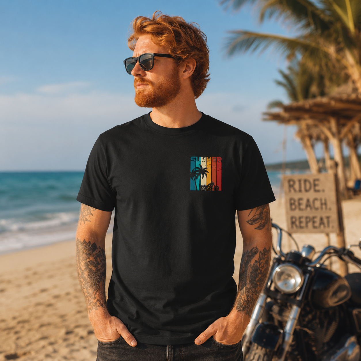 T-shirt Homme - Summer bike